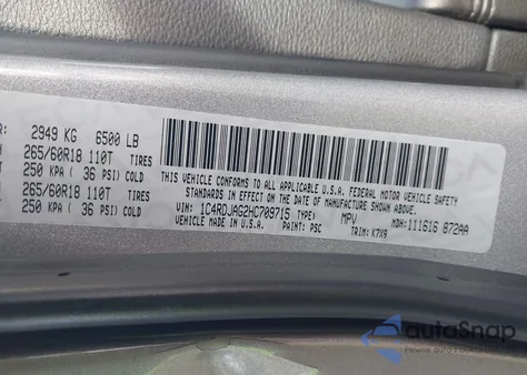 2017 Dodge Durango Sxt Awd z USA, uszkodzony, nr VIN 1C4RDJAG2HC709715